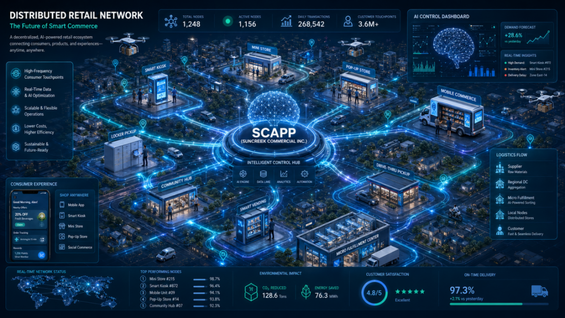 SUNCREEK COMMERCIAL INC. (SCAPP) Pioneers a Global Distributed Retail Network