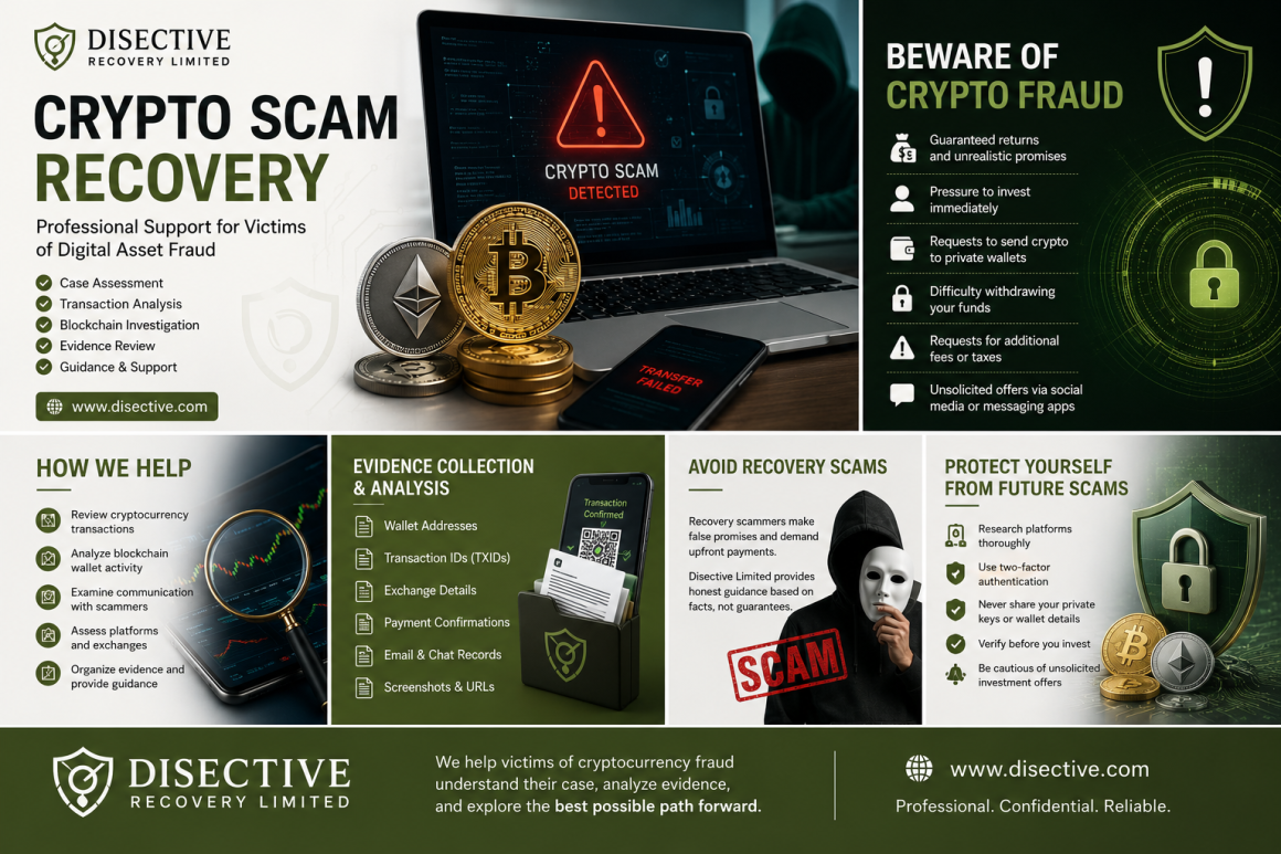 Disective Limited: Crypto Scam Recovery Services for Victims of Digital Asset Fraud