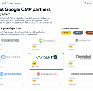 Consentik Becomes the First Gold-Tier CMP Partner in Asia in Google’s CMP Partner Program